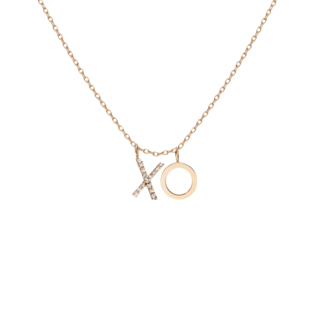 Gold-Necklace-with-Double-Mini-Letter-Charm-Pendant-with-white-diamonds