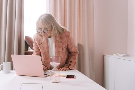 Elder Woman With Laptop