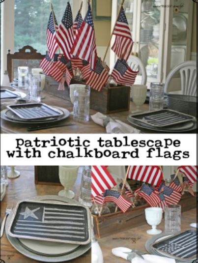 Patriotic-tablescape-with-chalkboard-flags.