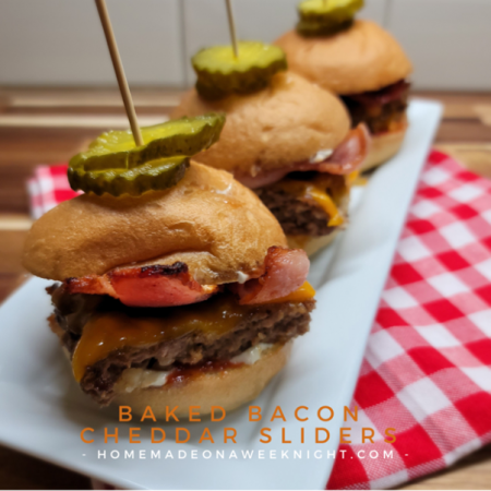 Easy Baked Bacon and Cheddar Cheee Sliders