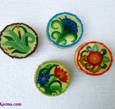 Fun Colorful DIY Kitchen Cabinet Knobs