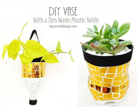  DIY-Vases-with-a-zero-waste-plastic-bottle.